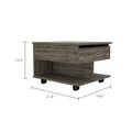 Peterson 1 Drawer 1 Shelf Lift Top Coffee Table Dark brown-particle board