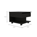 Peterson 1 Drawer 1 Shelf Lift Top Coffee Table Black black-particle board