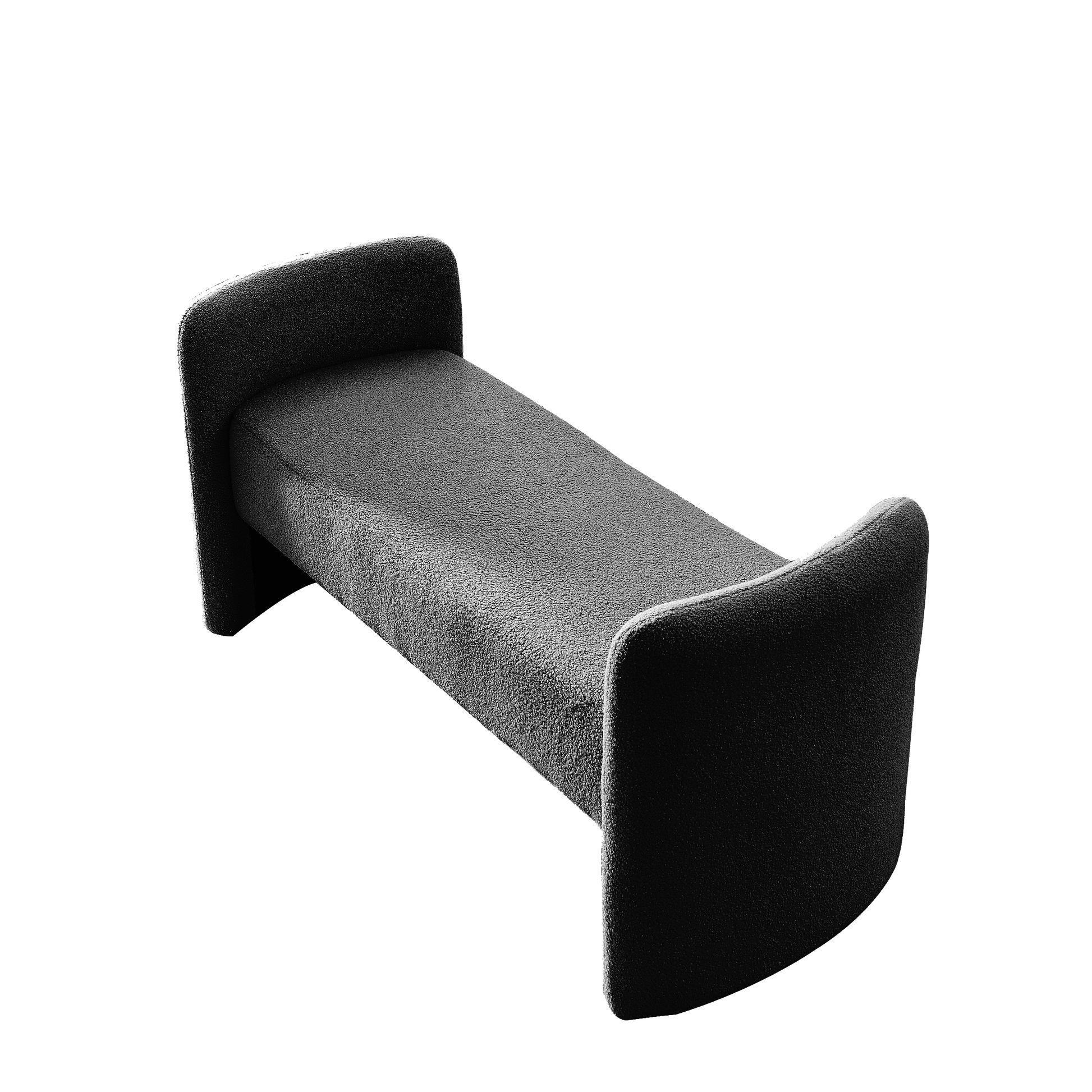 Welike 52" Bench for Bedroom End of Bed Modern black-foam-polyester