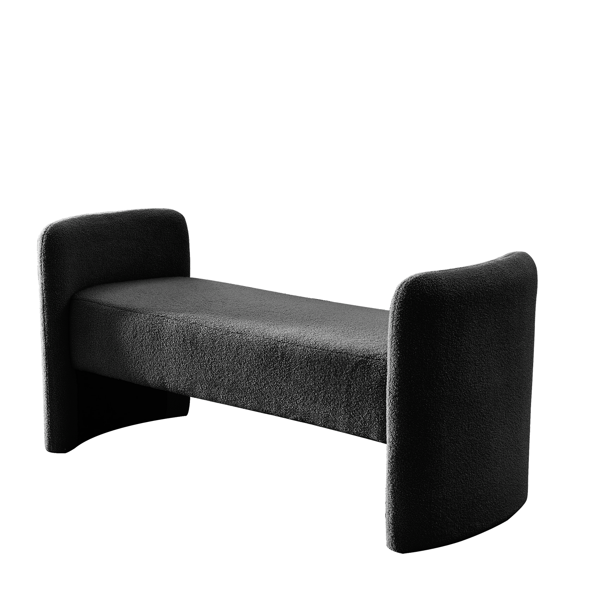 Welike 52" Bench for Bedroom End of Bed Modern black-foam-polyester