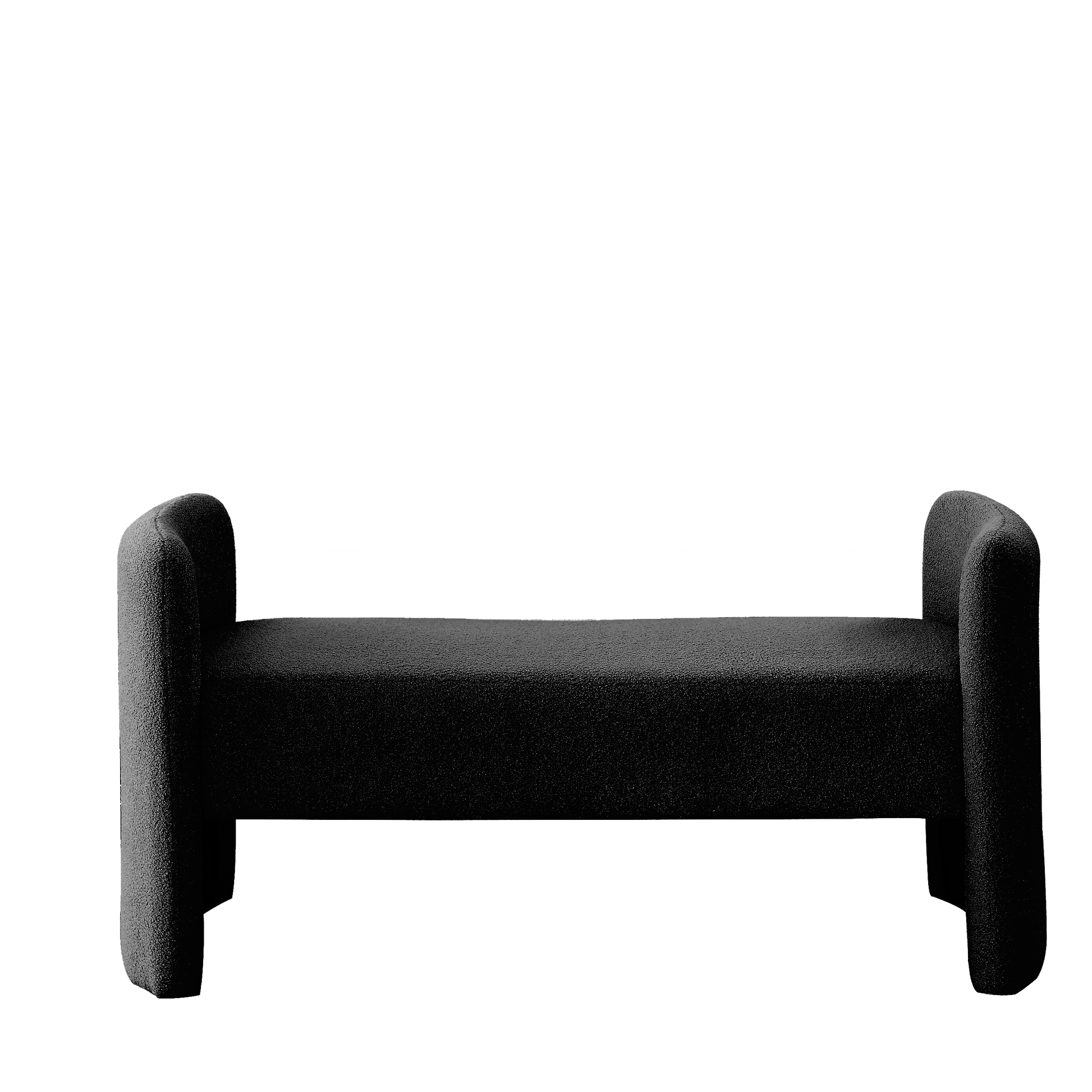 Welike 52" Bench for Bedroom End of Bed Modern black-foam-polyester