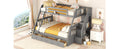 Twin Over Full Bunk Bed With Drawers Ladder And -