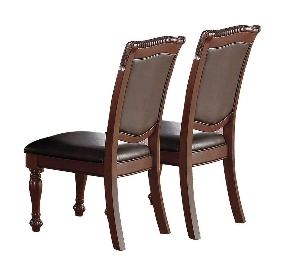 Royal Majestic Formal Set of 2 Arm Chairs Brown Color brown-brown-dining room-luxury-traditional-arm