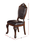 Royal Majestic Formal Set of 2 Side Chairs Brown Color brown-brown-dining room-luxury-traditional-dining