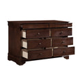 Brown Cherry Finish Louis Phillipe Style Bedroom brown mix-5 drawers &