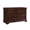 Brown Cherry Finish Louis Phillipe Style Bedroom brown mix-5 drawers &