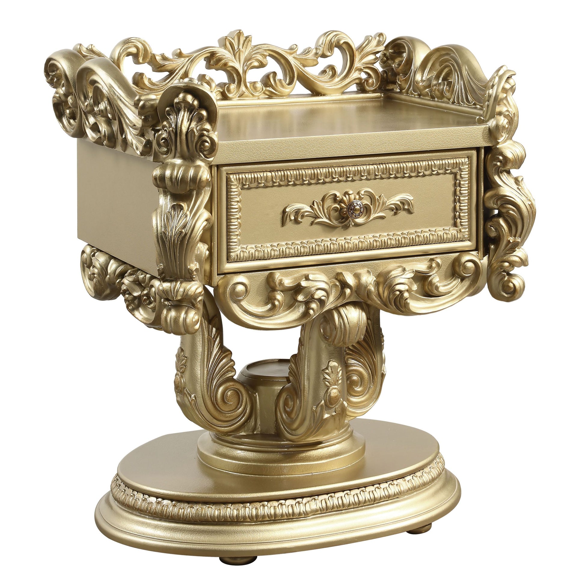 ACME Bernadette NIGHTSTAND Gold Finish BD01475 gold-mdf