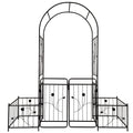 Metal Garden Arch With Gate 79.5'' Wide X 86.6''