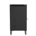 Mobile Charging Cart and Cabinet for Tablets Laptops matt black-steel