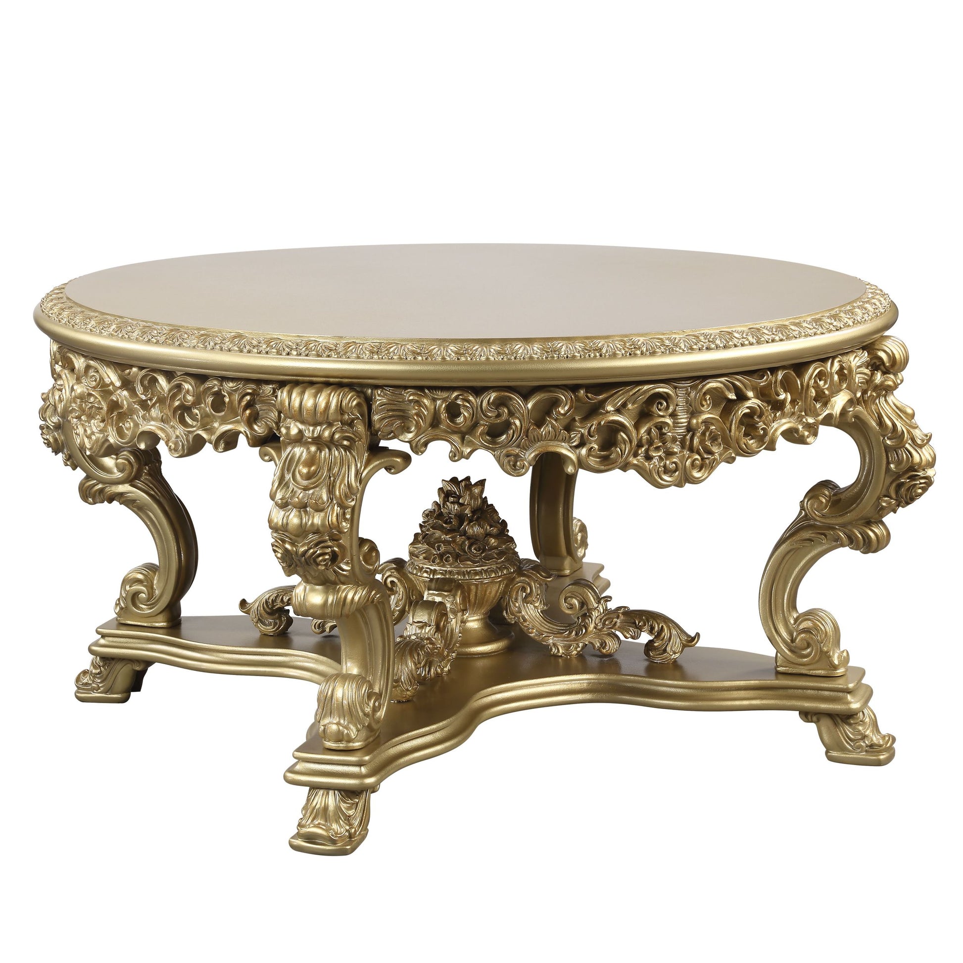 ACME Bernadette DINING TABLE Gold Finish DN01469 gold-mdf