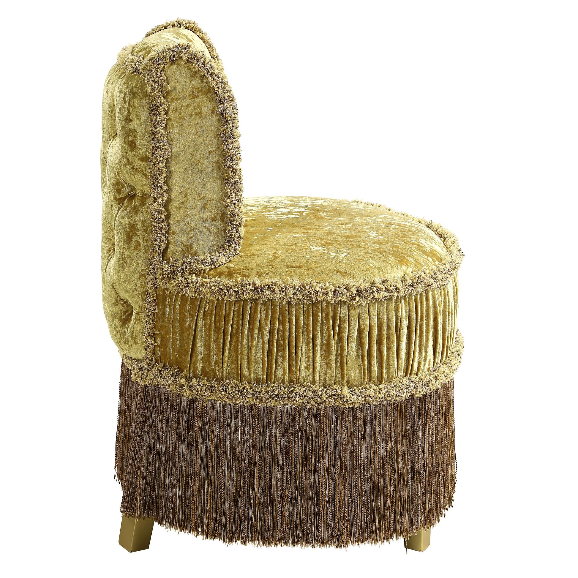 ACME Bernadette STOOL Gold Finish BD01478 gold-mdf