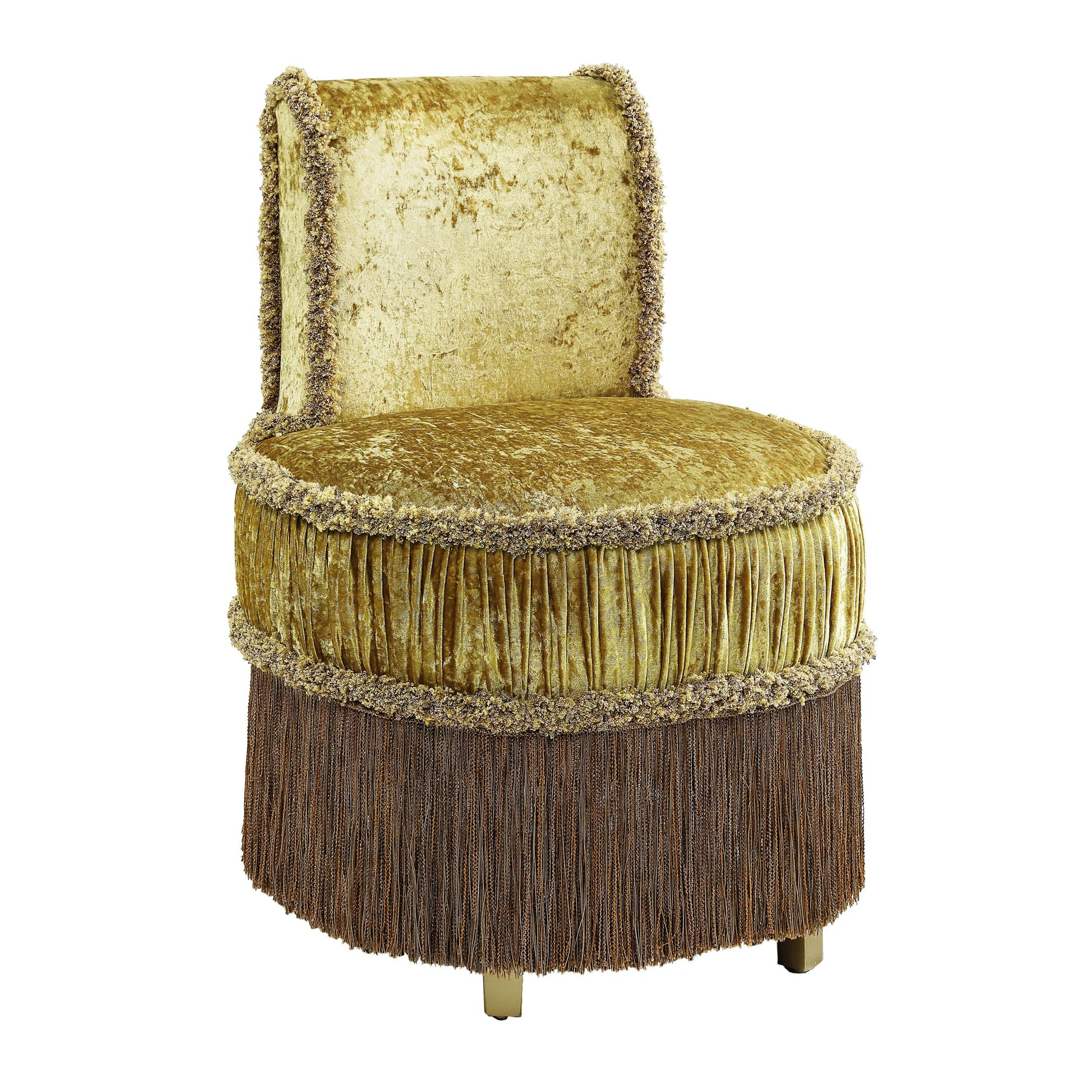 ACME Bernadette STOOL Gold Finish BD01478 gold-mdf