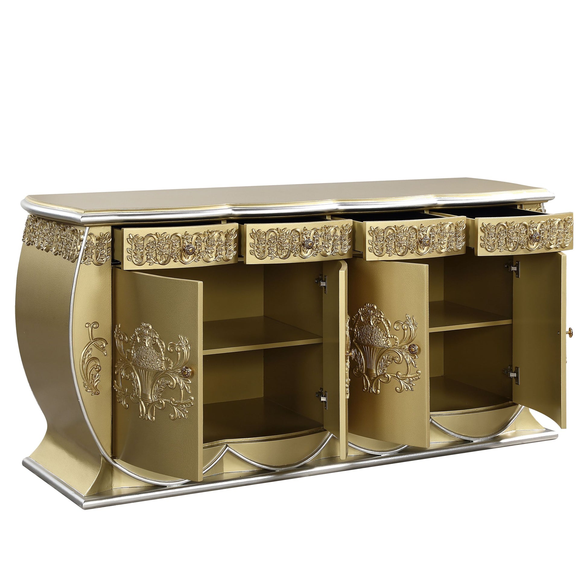 ACME Bernadette SERVER Gold Finish DN01473 gold-mdf