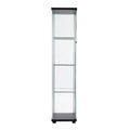 One Door Glass Cabinet Glass Display Cabinet with 4 black-glass