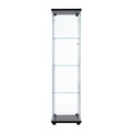 One Door Glass Cabinet Glass Display Cabinet with 4 black-glass