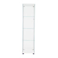 One Door Glass Cabinet Glass Display Cabinet with 4 white-glass