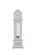 ACME Noralie GRANDFATHER CLOCK W LED Mirrored & Faux silver-glass