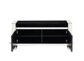 ACME Noralie BENCH W STORAGE Mirrored & Faux Diamonds silver-glass