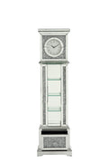 ACME Noralie GRANDFATHER CLOCK W LED Mirrored & Faux silver-glass