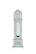 ACME Noralie GRANDFATHER CLOCK W LED Mirrored & Faux silver-glass