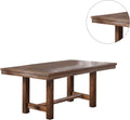 Dining Table 1x Bench and 4x Side Chairs Natural Brown brown-wood-dining room-bench