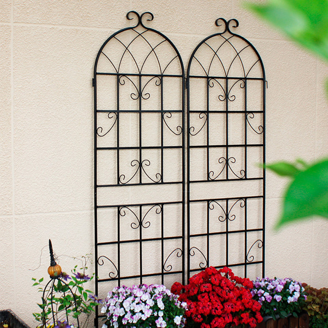 2 Pack Metal Garden Trellis 71" X 19.7" Rustproof