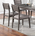 Beautiful Unique Set of 2 Side Chairs Dark Brown brown mix-gray-dining