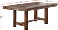 Dining Table 1x Bench and 4x Side Chairs Natural Brown brown-wood-dining room-bench