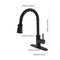 Single Handle High Arc Brushed Nickel Pull Out Kitchen matte black-stainless steel