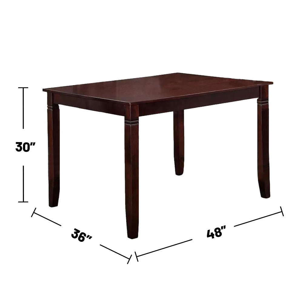 5 Piece Dark Brown Dining Room Set