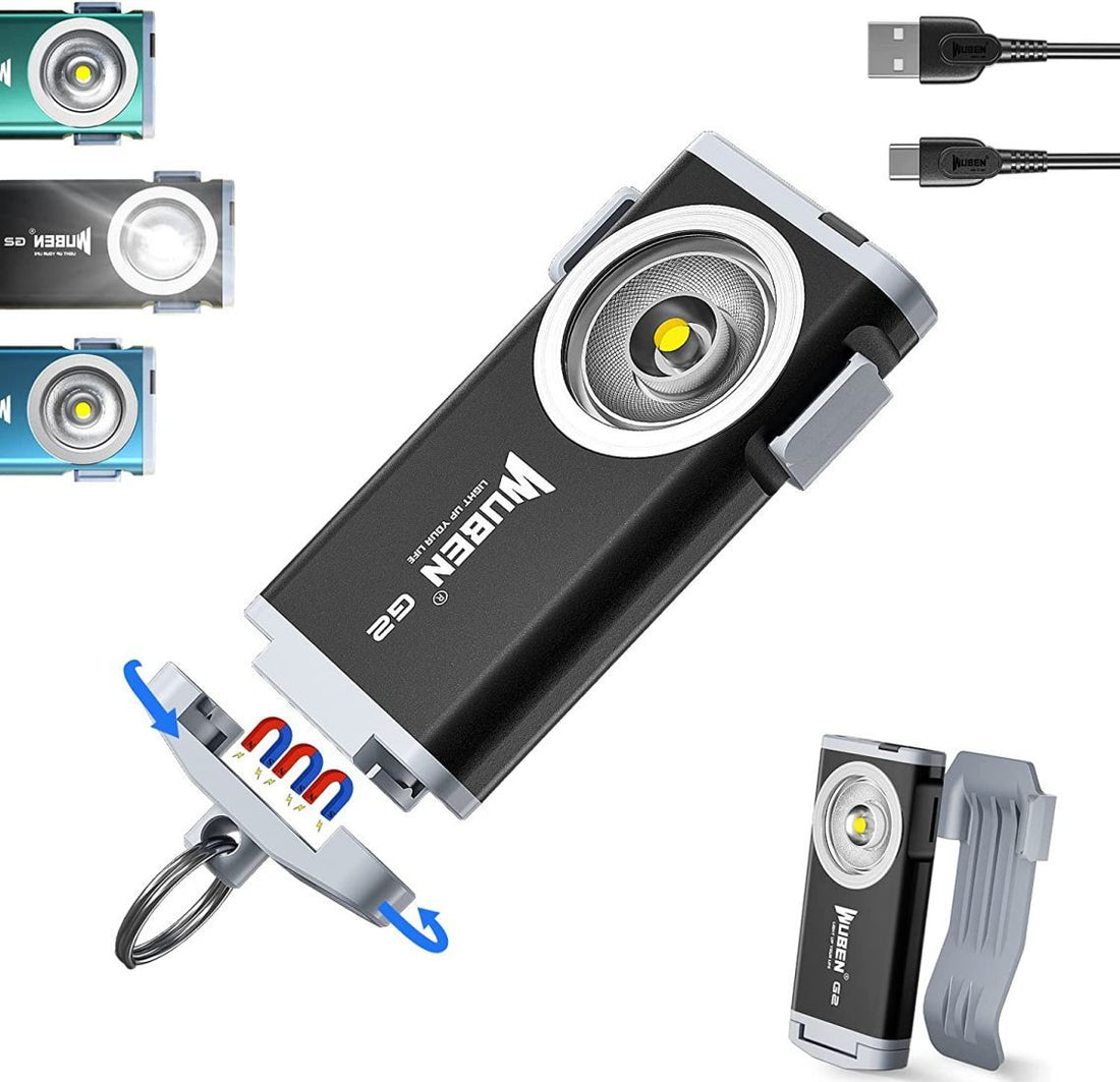 G2 mini flashlight key chain,5 modes small Led black-plastic
