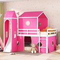 Full Size Bunk Bed With Slide Pink Tent And Tower