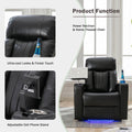 Premium Power Recliner With Storage Arms,