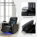 Premium Power Recliner With Storage Arms,