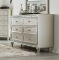 Luxury Champagne Finish Dresser of 6 Drawers 1pc champagne-5 drawers & above-bedroom-ball bearing