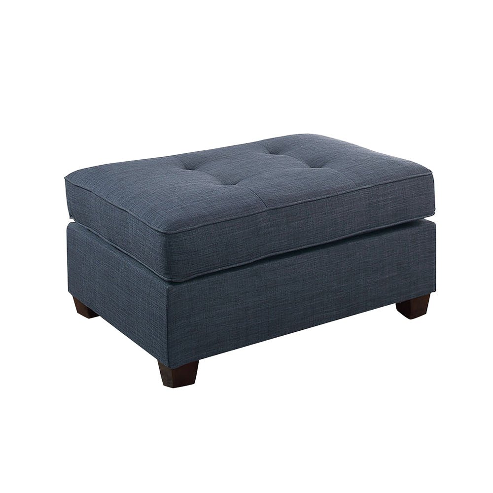 Fabric Cocktail Ottoman with Button Tufted Seat