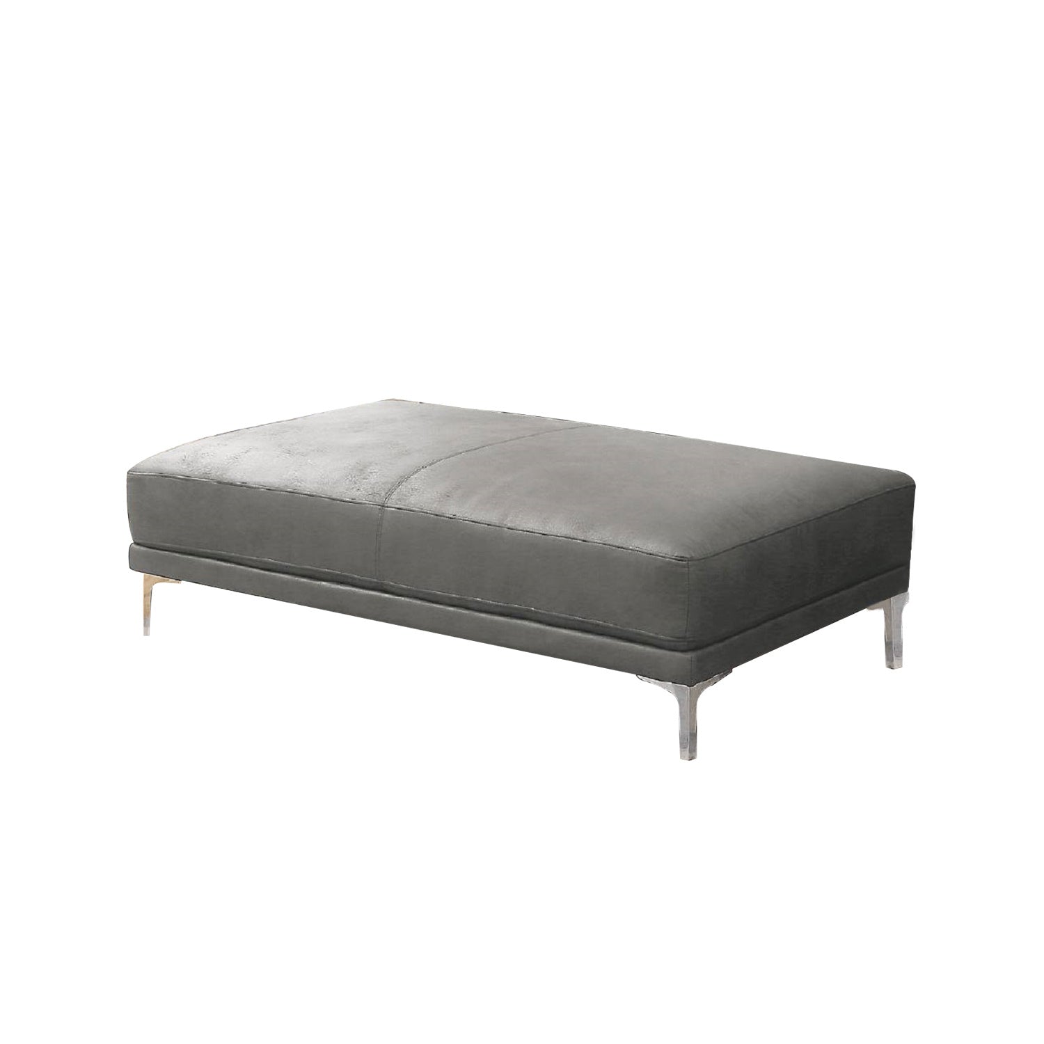 Faux Leather Upholstered Cocktail Ottoman in