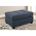 Fabric Cocktail Ottoman with Button Tufted Seat