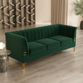 FX P82 GR sofa 82.67'' W Velvet Sofa, Mid Century Sofa green-velvet