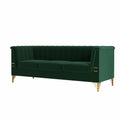 FX P82 GR sofa 82.67'' W Velvet Sofa, Mid Century Sofa green-velvet