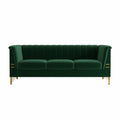 FX P82 GR sofa 82.67'' W Velvet Sofa, Mid Century Sofa green-velvet