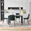 Green Velvet Dining Chairs Set Of 4 - Metal Green