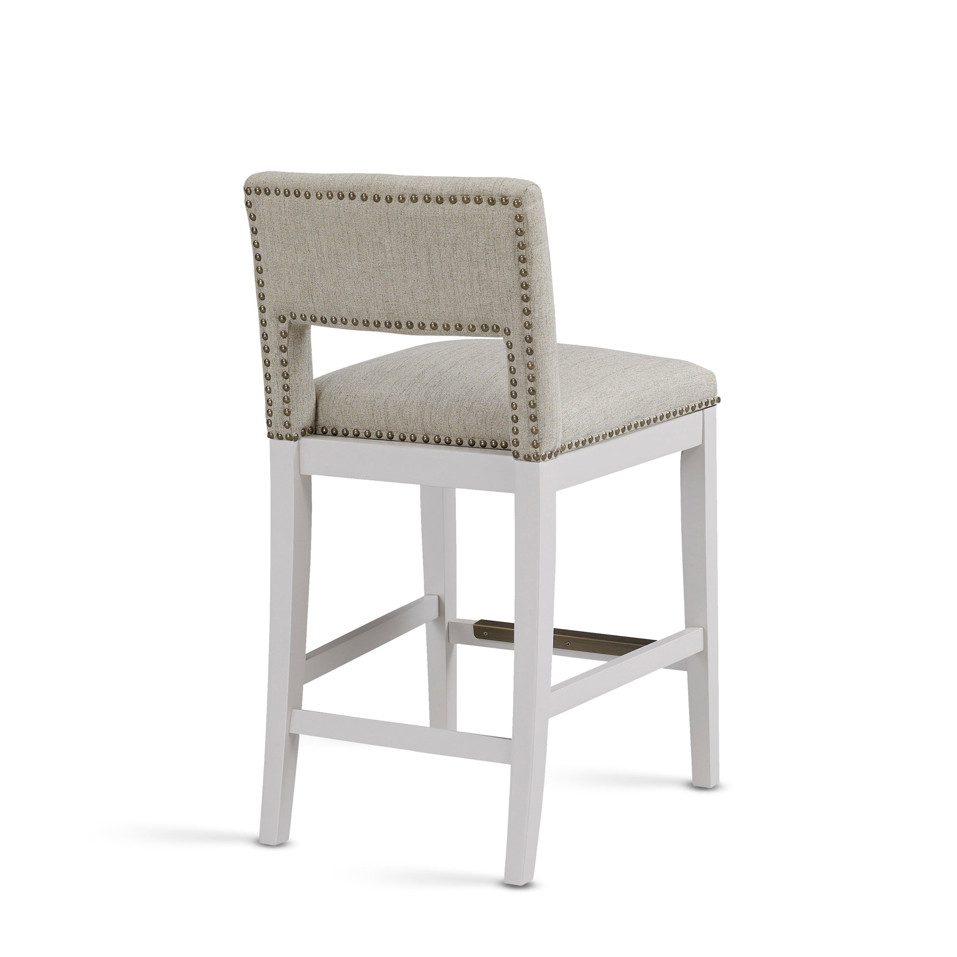 Rockwell Grey Counter Stool taupe-foam-solid wood