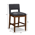 Rockwell Grey Counter Stool dawn grey-foam-solid wood