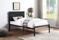 Black Metal Frame Twin Size Bed 1pc black-metal