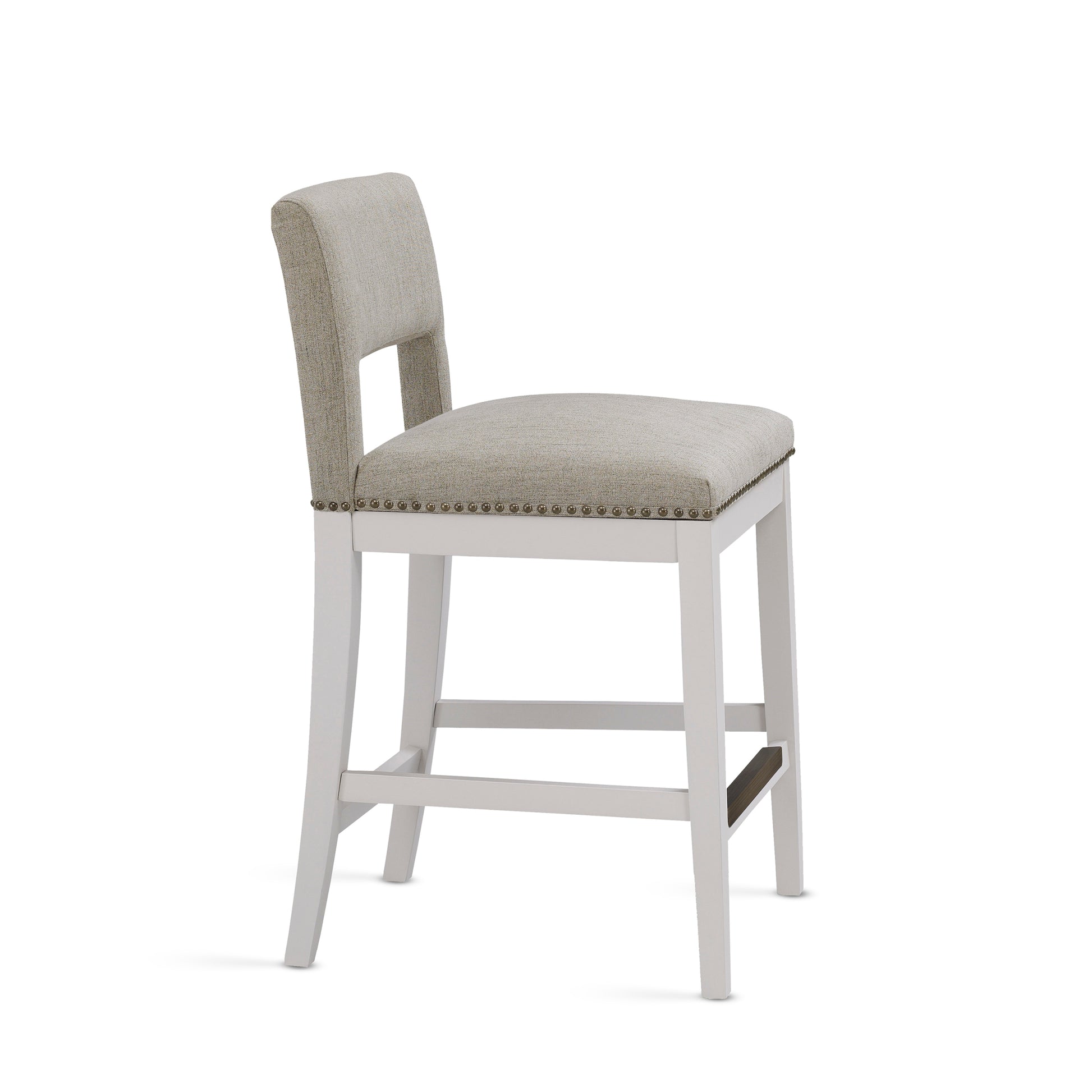 Rockwell Grey Counter Stool taupe-foam-solid wood