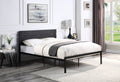 Black Metal Frame Full Size Bed 1pc full-black-metal-bedroom-metal