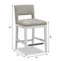 Rockwell Grey Counter Stool taupe-foam-solid wood