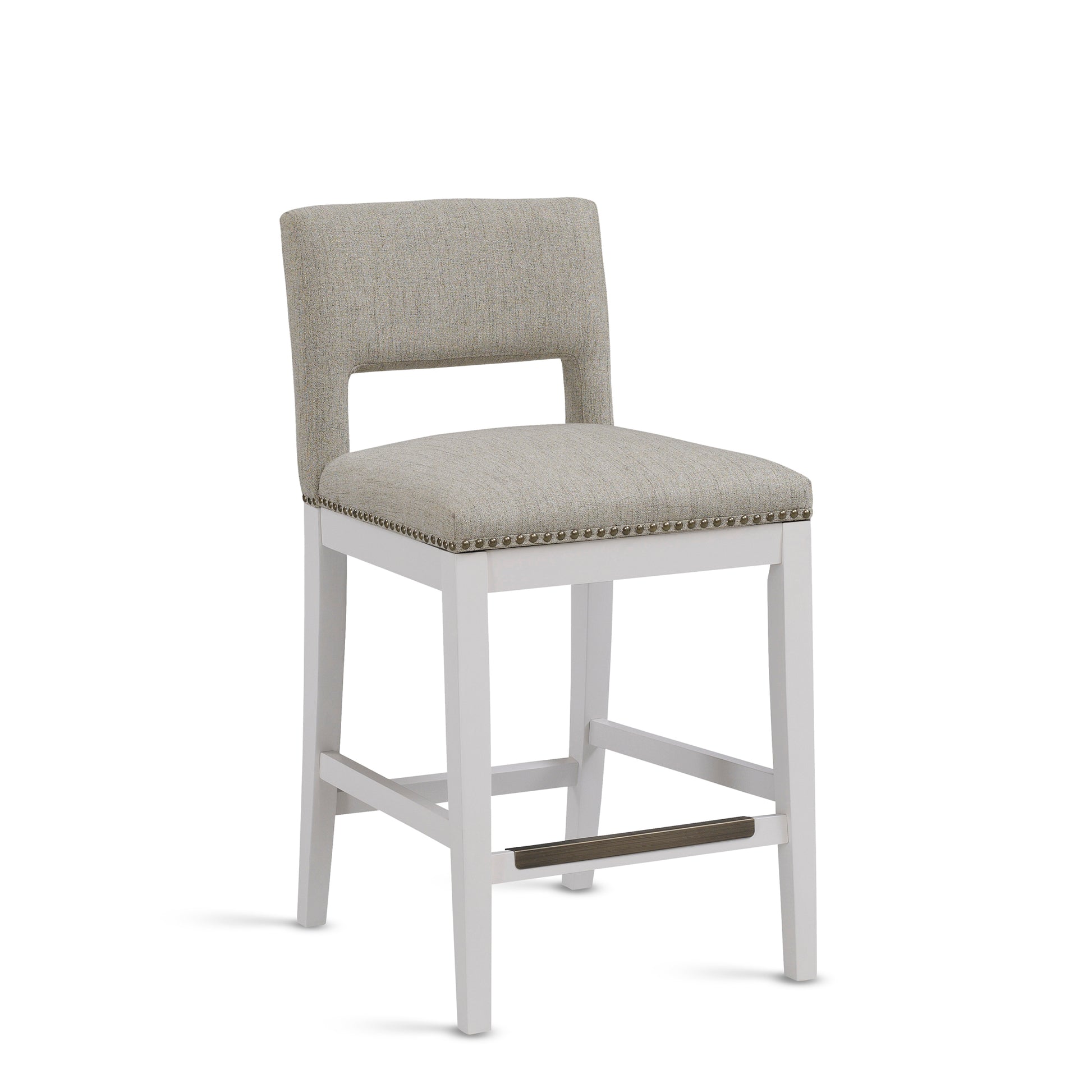 Rockwell Grey Counter Stool taupe-foam-solid wood