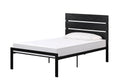 Black Metal Frame Twin Size Bed 1pc black-metal